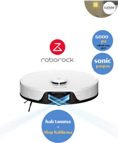 Resim Roborock Kamera Lidar haritalama 6000Pa ULTRA Güç Halı tanıma+Mop kaldırma Özellikli Robot Süpürge 