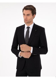 Resim Cacharel Siyah Slim Fit Takım Elbise 