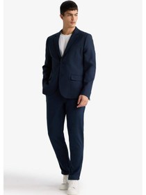 Resim Defacto Slim Fit Dar Kesim Çapraz Dokuma Düğmeli Blazer Ceket F7232AX25AU 
