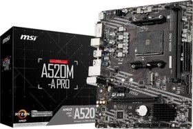 Resim A520m-a Pro Am4 Ddr4 Bellek 4600 Oc Dvı Hdmı M.2 Usb3.2 Matx Anakart-24995 