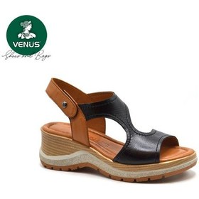 Resim Venüs 2409901y Dolgu Topuk Cırtlı Deri Kadın Sandalet 001 