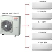 Resim Toshiba 5M 10.000+10.000+10.000+ 10.000 +17.000 BTU/H Multi Split Klima 