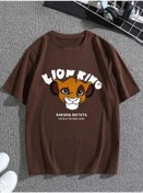 Resim Machetta Kids Hakuna Matata Baskılı Oversize Pamuk Çocuk T-shirt 