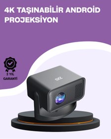 Resim DENİSAM Dahili Hoparlörlü ve Uzun Ömürlü LED Lambalı Akıllı Projektör 