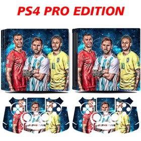 Resim KT Decor Ronaldo Messi Neymar Playstation 4 Full Sticker Kaplama Seti 