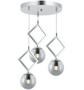 Resim Tt015-3Y Kr Tt Aydınlatma Krom Kaplama Füme Camlı 3 Lü Yuvarlak A 