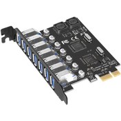 Resim Alfais 4899 Pci-e Express 7 Port Usb 3.0 Kart Hub Çoklayıcı Çoğaltıcı 