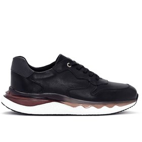 Resim Derimod Erkek Siyah Bağcıklı Kalın Tabanlı Deri Casual Sneaker 24sfd644026 