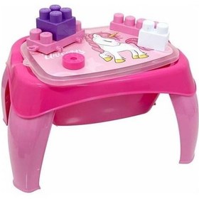 Resim Dolu Unicorn Aktivite Masası 30 Parça Büyük Bloklar 2598 