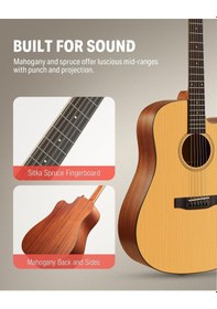 Resim Donner Dag-1c Cutaway Akustik Gitar Seti Natural 