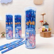 Resim 30 adet Silme Özellikli HB Kurşunlu, 1.0-1.9mm, Yazma ve Çizim için İnce Uçlu, Kozmik Tasarım, Kalem Kutusu ve Stitch Aksesuarları İçerir | Eğlenceli Tasarım | Dayanıklı Ahşap Kalemler 
