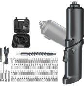 Resim Zuomee 108 Parça USB Şarjlı Katlanabilir LED Fenerli Elektrikli Tornavida Seti (Yurt Dışından) 