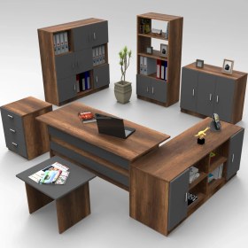 Resim L'occi Concept Diego Abcdefg2 Ofis Masa Makam Takımı Barok-Antrasit 