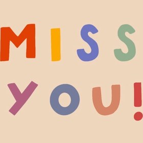 Resim Konsept Tebrik Kartı-Miss you 