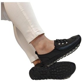 Resim Voyager 9871 Siyah Hakiki Deri Boncuklu Bayan Ayakkabı Siyah 