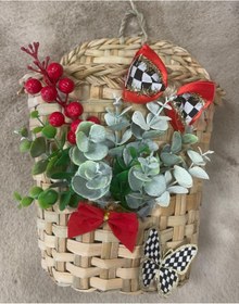 Resim Marrone Mackenzie Kurdele Kokina Kelebekli Posta Kutusu Hasır Sepet Gazetelik 