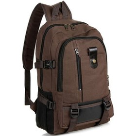 Resim Wezone Erkekler İçin Şık Ve Fonksiyonel Kanvas Sırt Çantası - Seyahat Ve Günlük Kullanım İçin Büyük Kapasiteli Kahverengi 