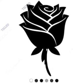 Resim TSC Gül Deseni Duvar Sticker 15cm 