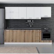 Resim Minar 270 Cm Mutfak Dolabı Beyaz Dore 270-D8 Beyaz 