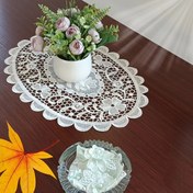 Resim 1 adet, Polyester Yer Örtüleri, Beyaz Dantel Nakışlı Oval Masa Pedleri, Kuzey Avrupa Tarzı Masa Dekorasyon Matı, Kahve Masası Pedleri, Evde Kase Tabak Dekoru, Ev Dekorasyonu 