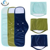 Resim Çıkarılabilir Pedli, Yıkanabilir ve Nefes Alabilen Kumaş İç Çamaşırlı Erkek Köpek Karın Bandı - Tek Parça 