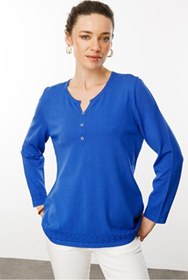 Resim Desen Kadın Tunik 26YDSN25358 - Saks / L 
