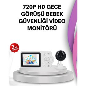 Resim Karahanbey Gece Görüşlü Bebek Kamerası Ninni ve Alarm Özellikli 