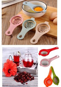 Resim Çay Süzgeci ve Yumurta Akı Ayırıcısı 2'Li Set 