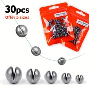 Resim 30 adet / paket 0.5g 0.8g 1.0g 1.5g 2g Bölünmüş Atış Kurşun Platin Seti, Çıkarılabilir Balıkçılık Ağırlıkları, Balıkçılık Aksesuarları 