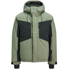 Resim Jack & Jones Alpes Erkek Kayak Montu Su Geçirmez Rüzgar Geçirmez Aw25 Yeşil 