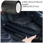 Resim Xuweiwei 3d Karbon Lifli Kapı Kenar Koruyucu 10x100 Cm Su Geçirmez Çizilmeye Dayanıklı Film 