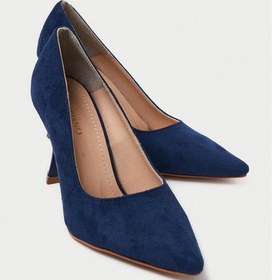 Resim Mubiano Hakiki Deri Mb970-lcv Kadın İnce 9 Cm Topuklu Lacivert Süet Stiletto & Topuklu Ayakkabı Lacivert 