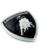 Resim Etiket Sevenler Lamborghini Arma Metal 5,8x6,5 Cm'dir 