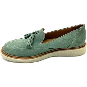 Resim Maldives Süet Martedi Hakiki Deri Kadın Loafer Ayakkabı Turkuaz 