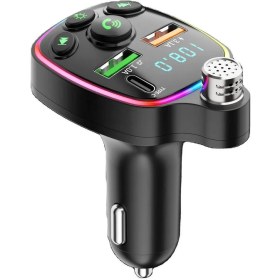 Resim Bluetooth Araç Kiti Araç Fm Transmitter USB Type-C Mp3 Sd Kart Flash Için Uygun Pd Çakmaklık Girişli 