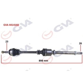 Resim GVA Komple Aks Sağ Clıo Iıı 1.5 Dcı 05- Logan 1.4-1.6-1.5 Dci 07- 897mm 