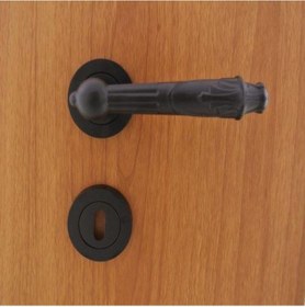 Resim Nobel Pars Mat Siyah Rozetli Kapı Kolu 