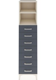 Resim Kronos Dolap 2 Raflı 7 Çekmeceli 44x59x182 Aytaşı-antrasit Aytaşı 