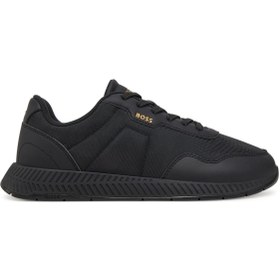 Resim BOSS Erkek Rahat Taban Nefes Alabilen Üst Yüzeyli Siyah1 Sneaker 50536481-005 