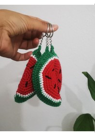 Resim Amigurumi Karpuz Anahtarlık 