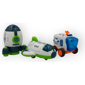 Resim Vardem Astronot Figürlü Üçlü Uzay Aracı Seti 