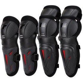 Resim Gajeena Motosiklet Diz Ve Dirsek Koruyucu Dörtlü Seti - Off-road Koruması, Isı Sağlama Ve Dürtmeye Dayanıklı Abs Malzeme Siyah 