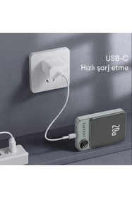 Resim Earldom 10.000 MAH KABLOSUZ ŞARJLI PD HIZLI ŞARH MİNİ POWERBANK 