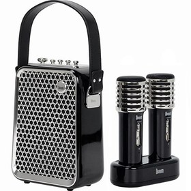 Resim Divoom SongBird-HQ Siyah Çift Karaoke Mikrofonlu Bluetooth Hoparlör 