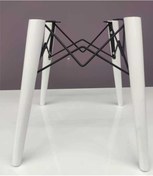 Resim GztpHome 4 Adet Ahşap Tel Kafesli Beyaz Boyalı Sandalye Ayağı 