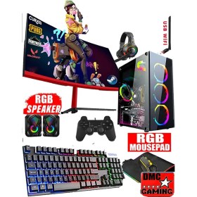 Resim DMC N39X (PUBG,GTA 5) İntel Core i5 3470 16GB 256GB SSD 500GB 4GB RX550 23.8" Curved Masaüstü Oyuncu Bilgisayarı 