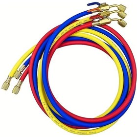 Resim Dashanshop Yükseltilmiş 29985 Plus Iı 1 4 Hvac Hortumu Kompakt Toplu Kolu R410a Ve Tüm Sıkı Buzlu Maddeler İçin 800 Psı 60 Kırmızı Sarı Mavi 