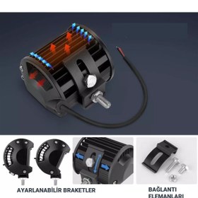 Resim Hubstein 60w Kombo Aydınlatma 20 Led Çalışma Lambası Off Road Motorsiklet Uyumlu 