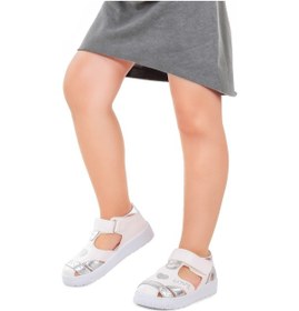 Resim Kız Çocuk Günlük Ayakkabı Arz 2328 Beyaz - Gümüş 