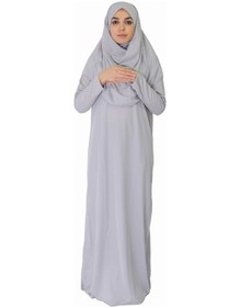 Resim Zehranaz Namaz Elbisesi Açık Gri Fermuarsız Namaz Elbisesi Gri 